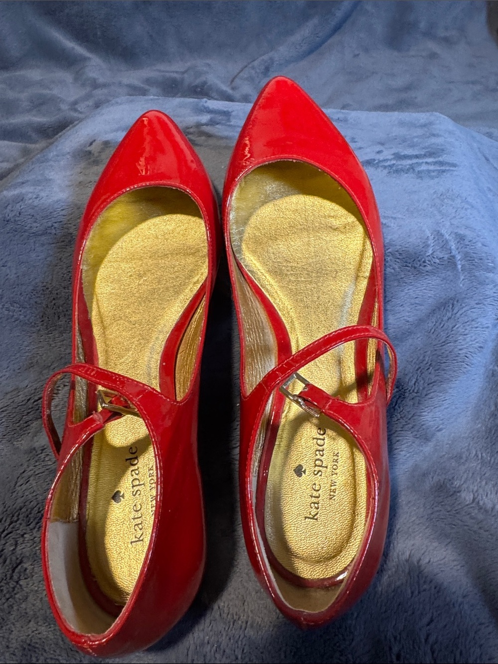 kate spade Red Patent Mary Jane Flats, 9M - Picture 6 of 6